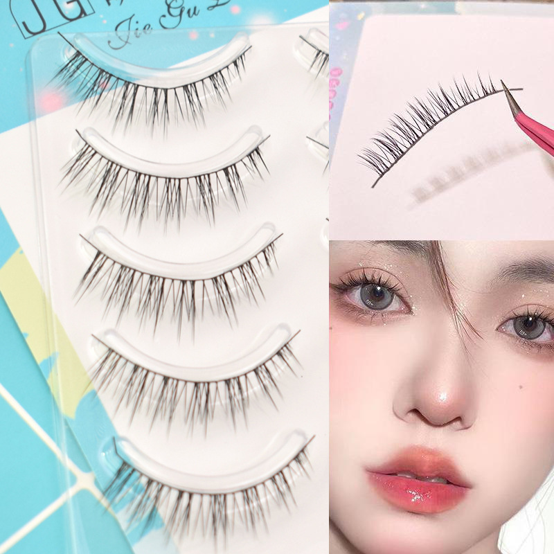 Snow Deviruchi False Eyelash Female Natural Simulation Whole Fairy Hair Transparent Terrier Cartoon Eye Bride Makeup Special