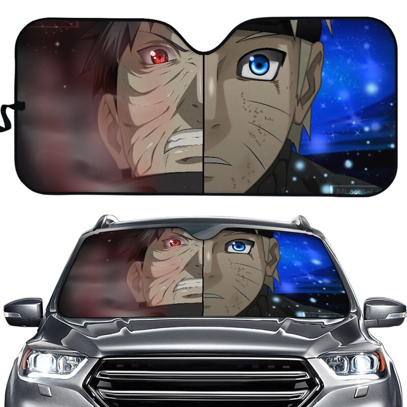Cross-border new cartoon animation Naruto car sun visor to map custom sun visor heat insulation Hood