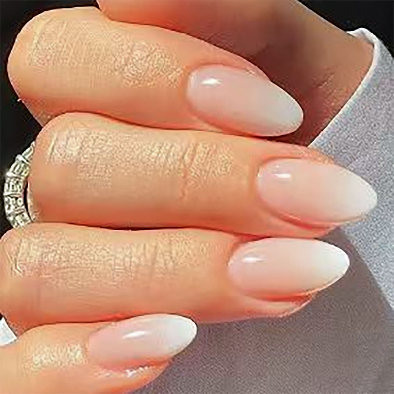 European and American almond armor gradient pure want to wear nail nail piece removable nails white finished wholesale