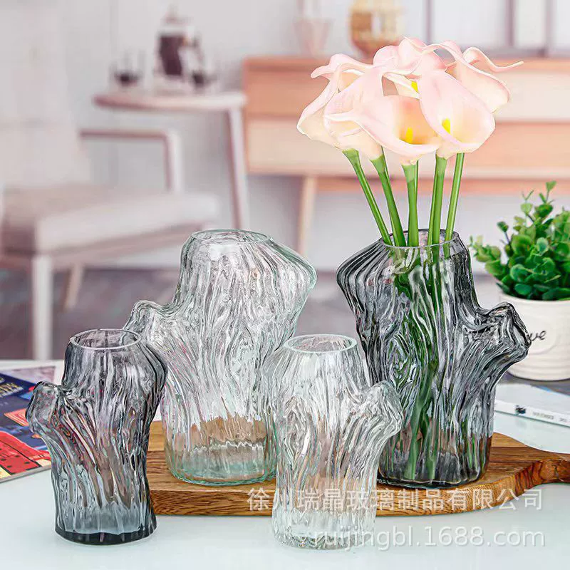 Высококачественная простая креативная свежая ваза B & B, прозрачное стекло для гостиной, рабочего стола, цветочная композиция, водная культура, декоративные украшения