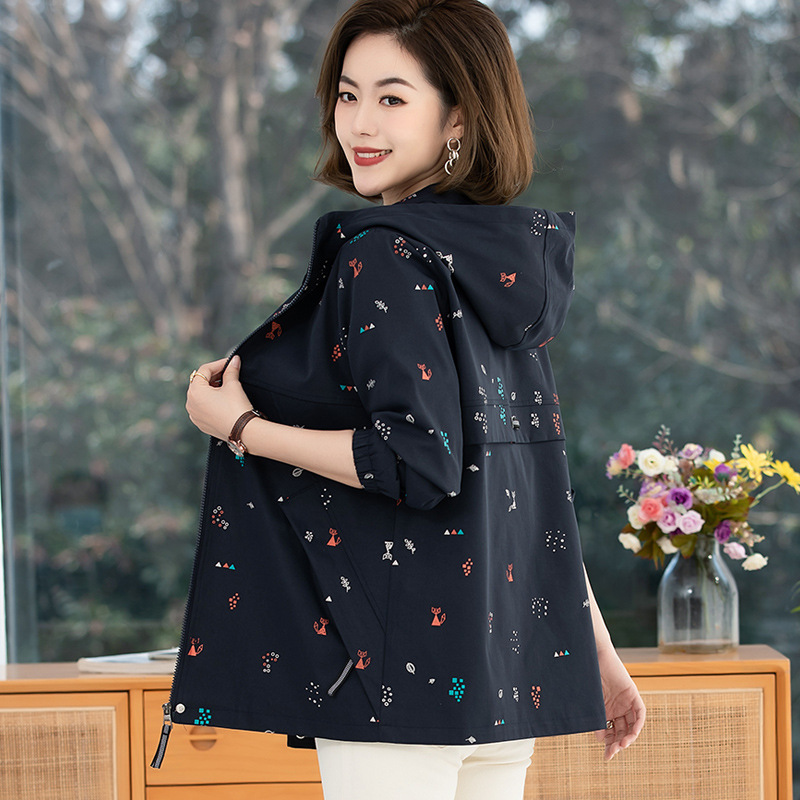 Women's Coat 2025 New Style Trench Coat Short Jacket for Middle-Aged Women 40-50 Years Old Autumn Stylish Top Jacket