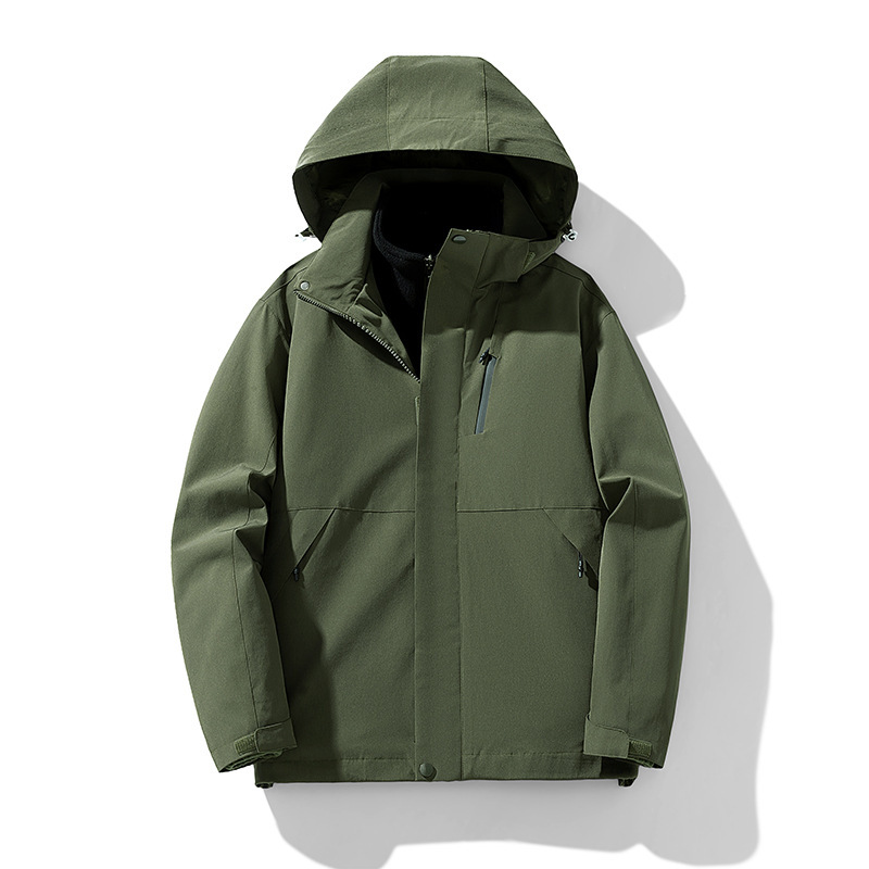 Jacket men's and women's outdoor jacket customized North Face fashion brand couple's three-in-one hooded jacket men's and women's jacket