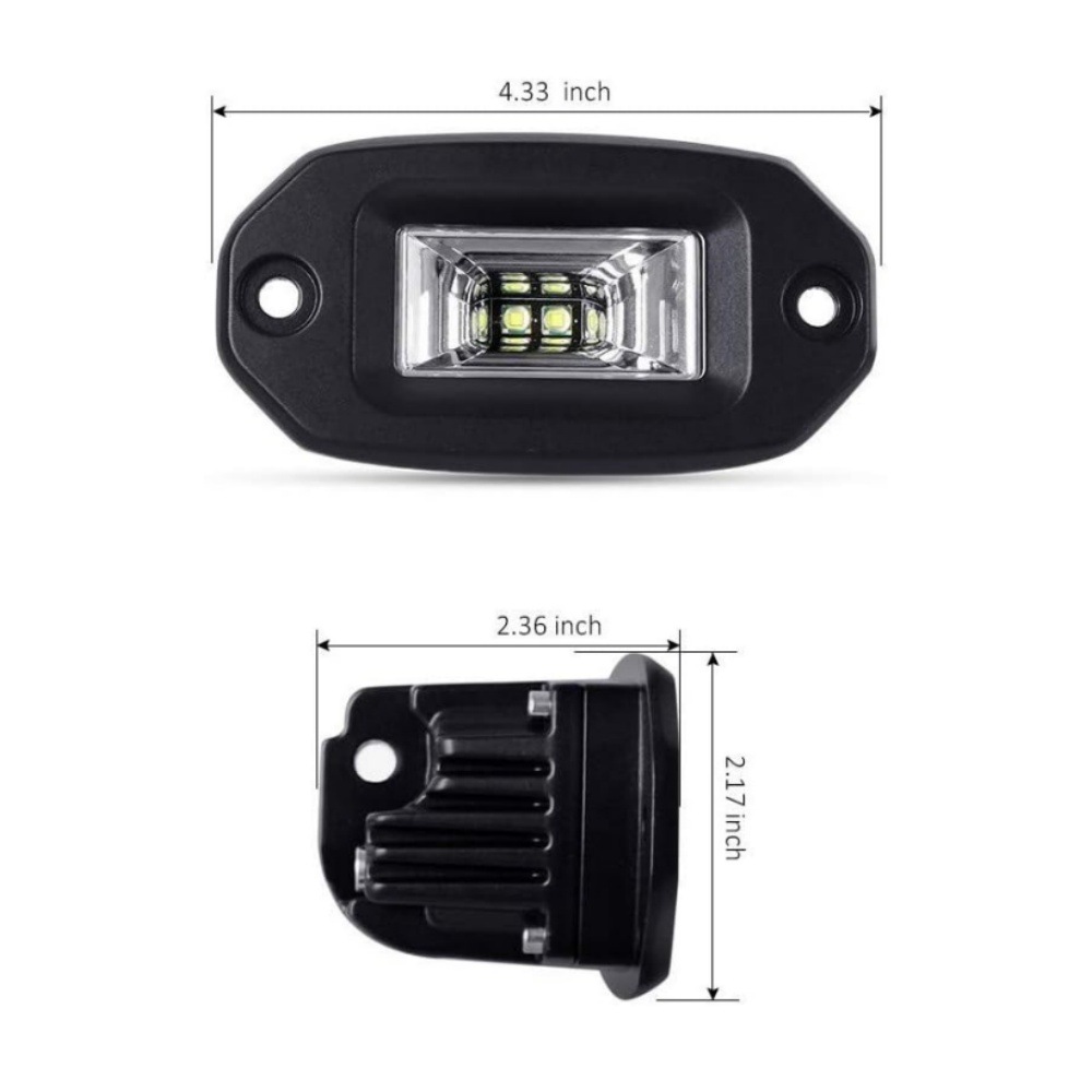 Car Light 20W with Ears Led Work Light Embedded 4X4 Off-Road Vehicle Bumper Truck Side Light