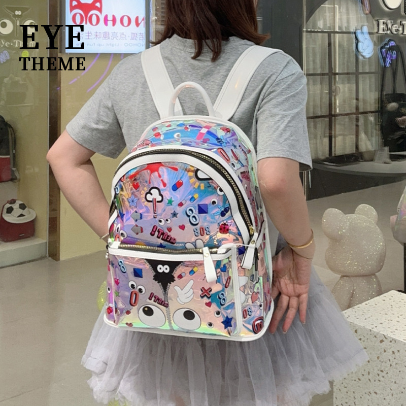 Mochila de viaje unisex unisex de gran capacidad Jelly Graffiti Paquete de niño y madre Colorful 2778 #