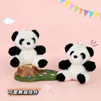 Милый мультяшный кулон с изображением гигантской панды, плюшевая кукла, рюкзак, маленькая кукла, брелок, кулон с пандой, подарок