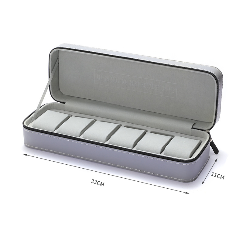 6 자리 회색 지퍼 가방