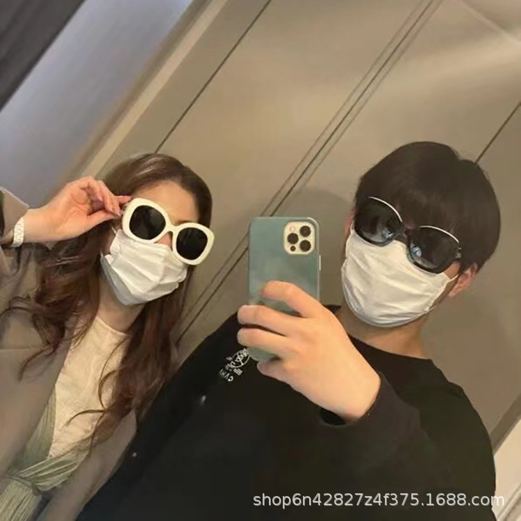 Nuevas gafas de sol retro Xiaoxiang Panda gafas de sol de celebridades de Internet gafas de montura grande al por mayor 3940 protección UV