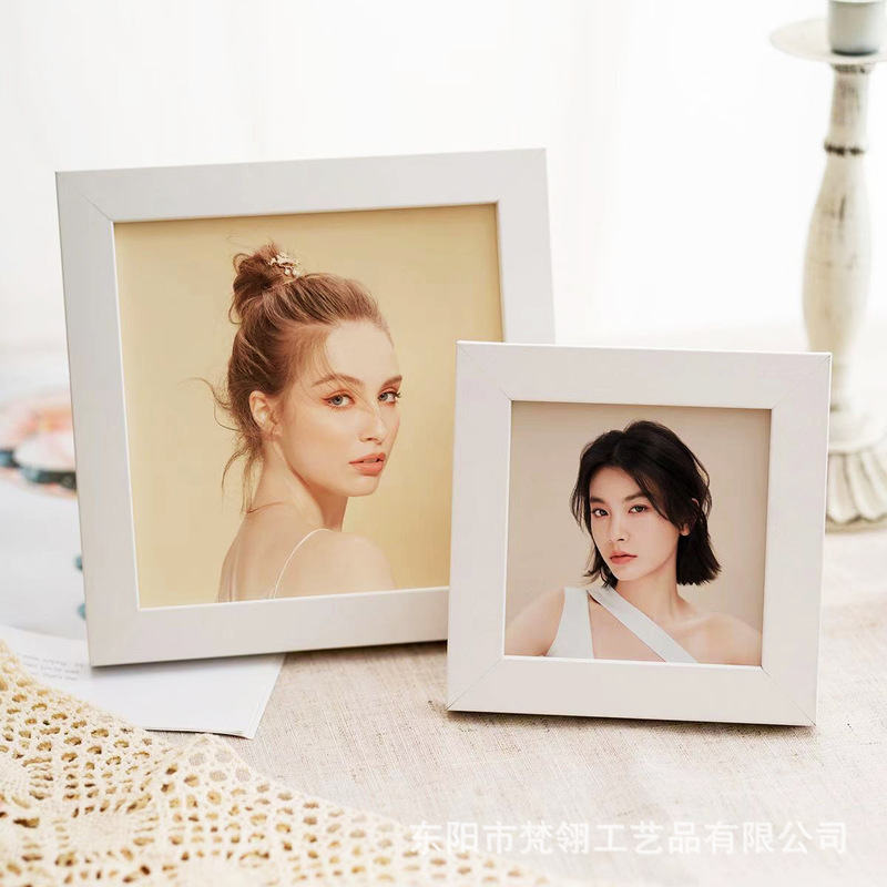 Square table photo frame diy photo wall square 4 6 8 inch couple children photo studio picture frame wall wholesale