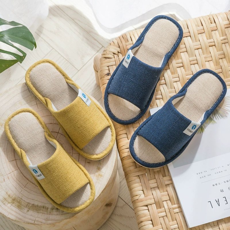 Summer non-slip slide for beloved, slippers, soft sole, cotton and linen