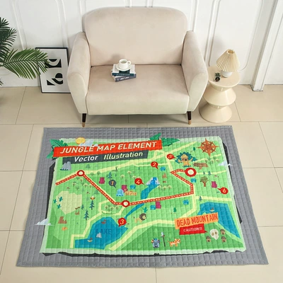 Crawling Mat Multi-Functional Baby – Avtomobil döşəmə paspasları - green-countryside-145195-about-2kg-with-independent-packaging