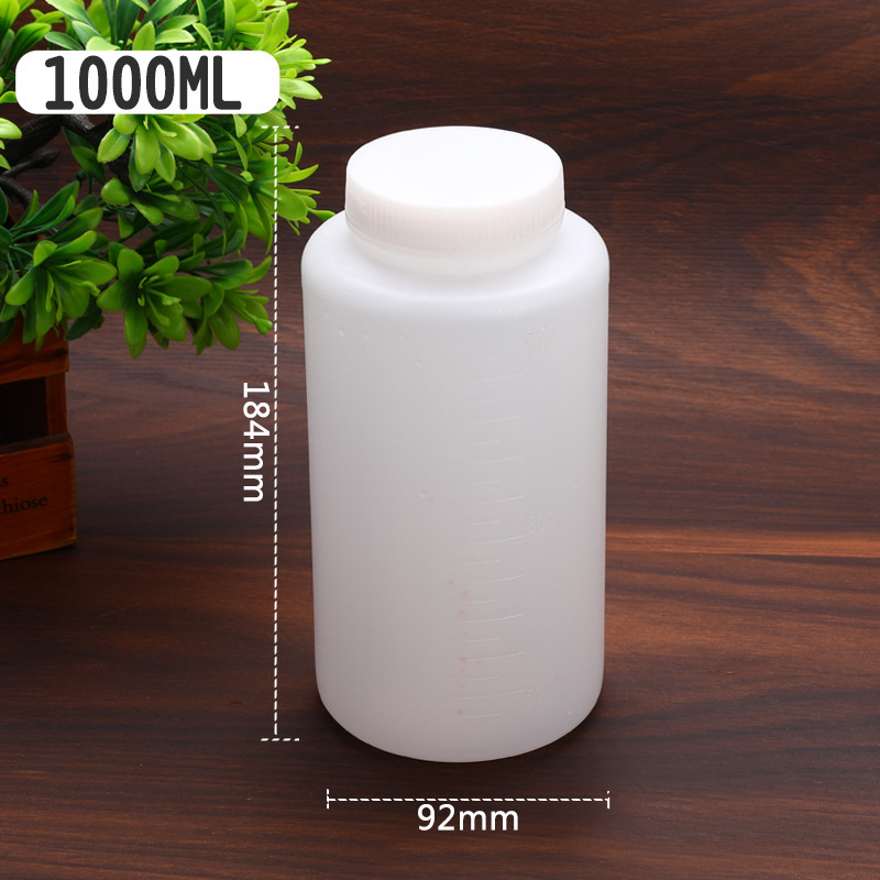 スポット卸売 50-2000 ml HDPE 大口ボトル内蓋スケール広口包装白いプラスチックボトル|undefined