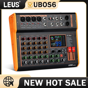 Leusbos4/6 Four-Way Mixer Mobile Phone Computer Audiomixerdsp Effector Sound Card Dsp Sound Card
