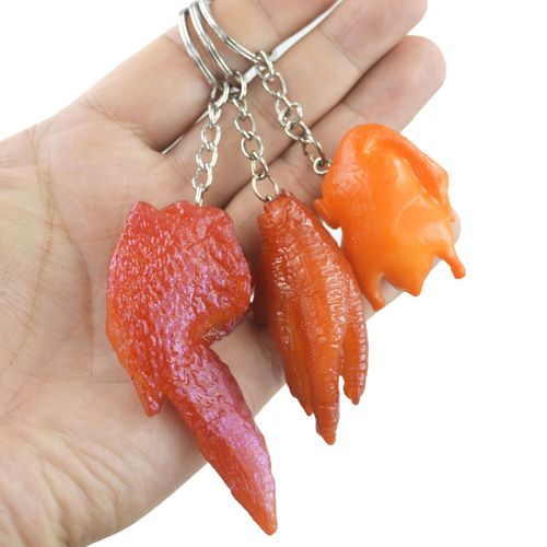 Simulated food keychain pork belly braised pork pendant creative silicone men's and women's school bag pendant hot-selling foreign trade