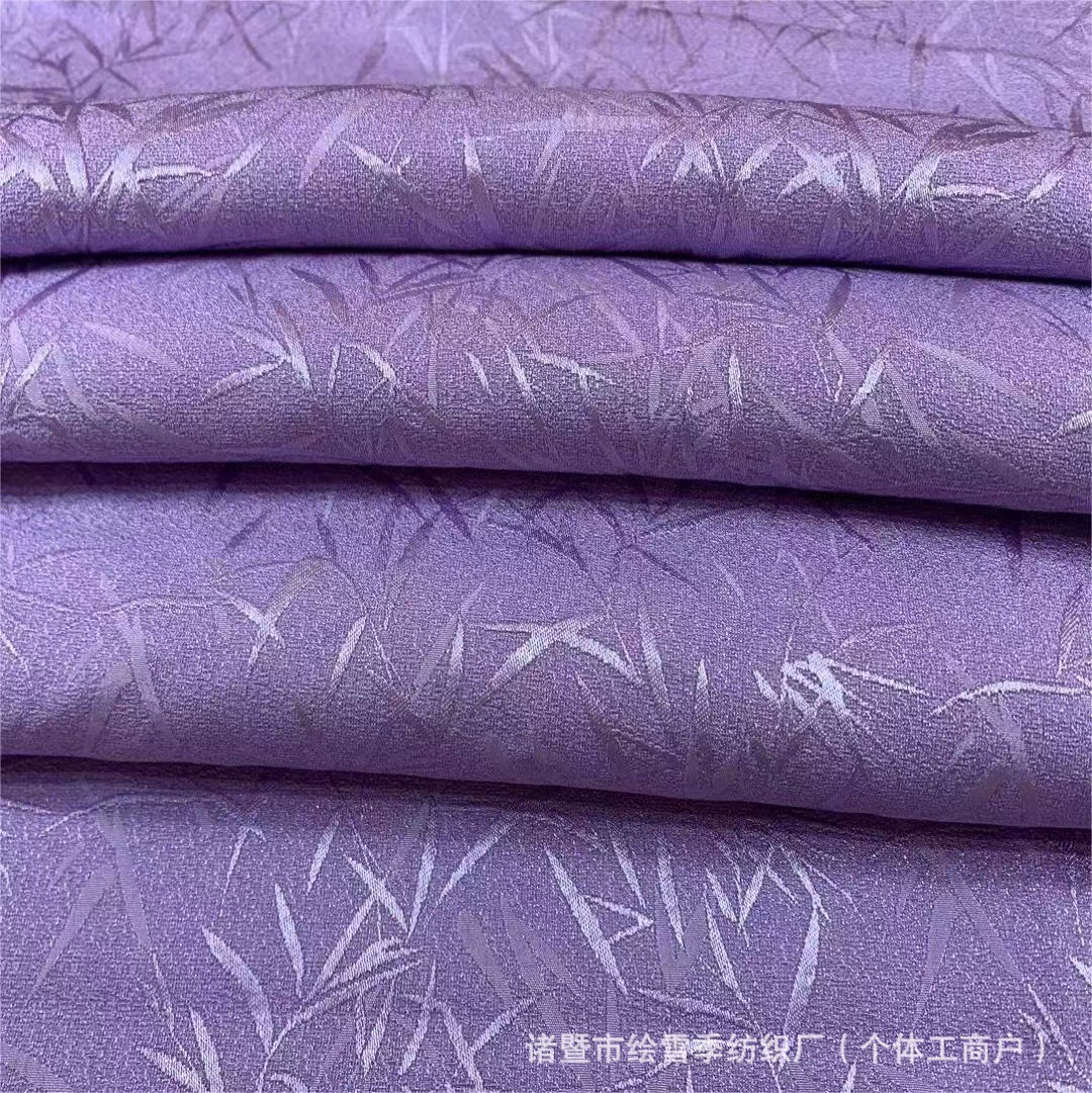 All-polyester dark-pattern bamboo jacquard multi-color Guofeng jacquard fabric Hanfu hat decoration fabric accessory texture
