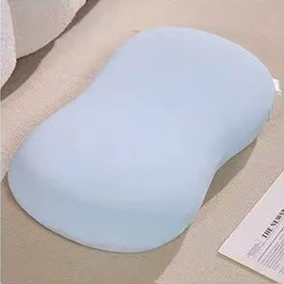 Ice Silk Cat Belly Pillow Headrest - blue-large-size-50308cm