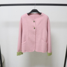 新中式复古国风双面呢大衣女短款2025新款白色羊毛呢外套零羊绒春