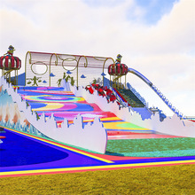 户外大型滑世界滑梯彩虹滑道无动力亲子乐园景区公园儿童游乐设备
