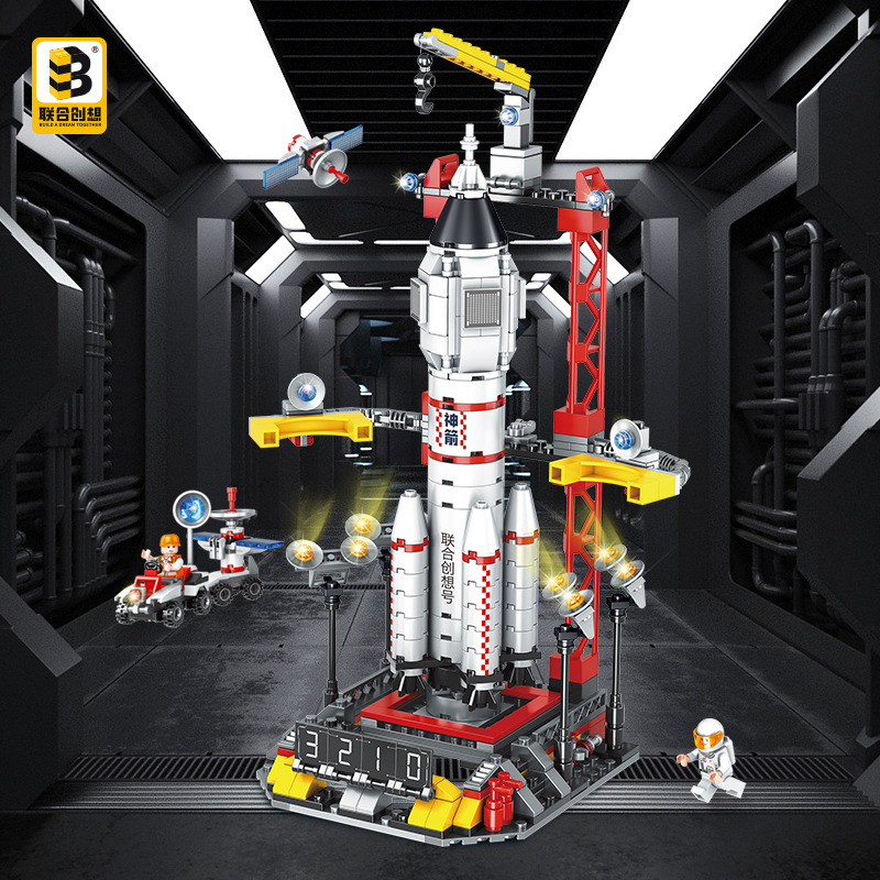 Co-Creative Space Shuttle Rocket Blocks Pequeñas partículas Puzzle Ensamblaje gratuito Juguetes para niños Regalos image 5