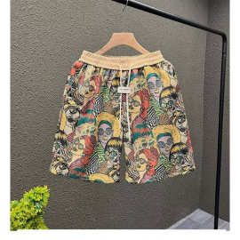 新款设计感男士短裤潮牌夏季薄款中裤高级感百搭沙滩裤休闲半截裤