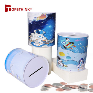 2023 new creative sealed coin jar cartoon exquisite piggy bank room ornaments can only enter the piggy bank