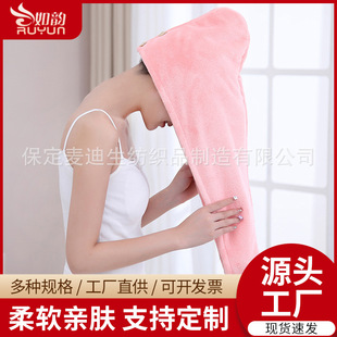 Hair drying cap shower cap women's high-density double-layer thickened quick-drying cap headscarf long hair cartoon embroidered hair drying towel wholesale