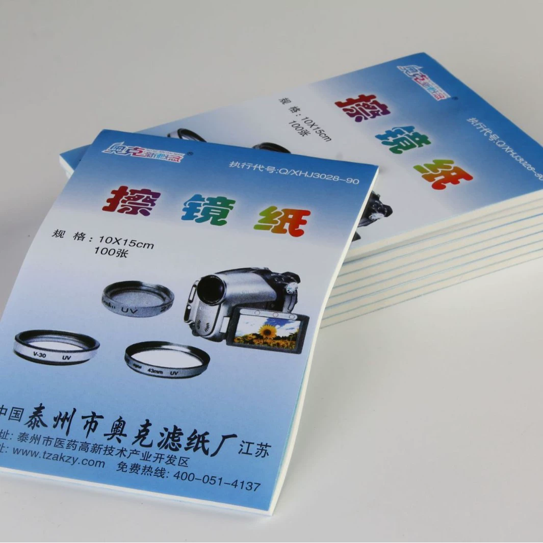 Учебный инструмент, лабораторная бумага для специальных линз, бумага для чистки линз 10*15 см