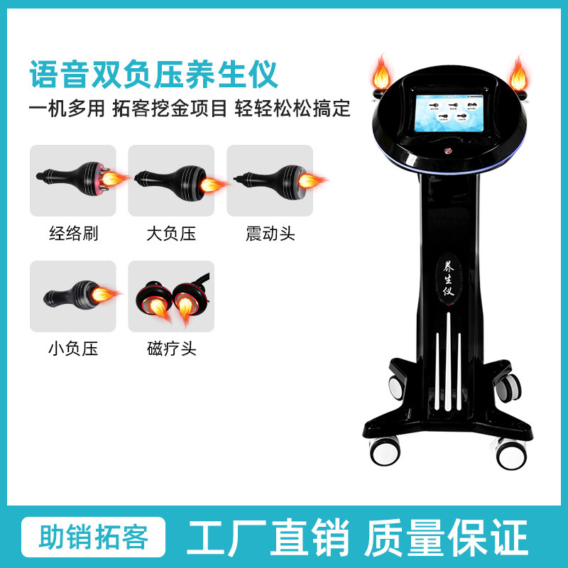 黒美人三方養生師生物電気経絡理学療法器負圧抜缶肩首疎通マッサージ器|undefined