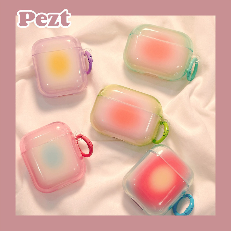 Ins-Style Simple Gradient Color Gradient Design Suitable for AirPods Pro 3 Protective Case, New 2Nd Generation, 4Th Generation AirPods 3 Earphone Case