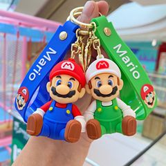 国境を越えたスーパーメアマリオキーホルダー公仔自動車キーチェーンバッグペンダント漫画小プレゼント卸売り
