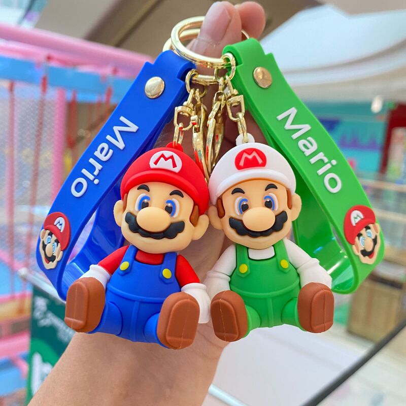 Cross-Border Super Mary Mario keychain doll car key chain bag pendant cartoon small gift wholesale Cross-Border Super Mary Mario keychain doll car key chain bag pendant cartoon small gift wholesale