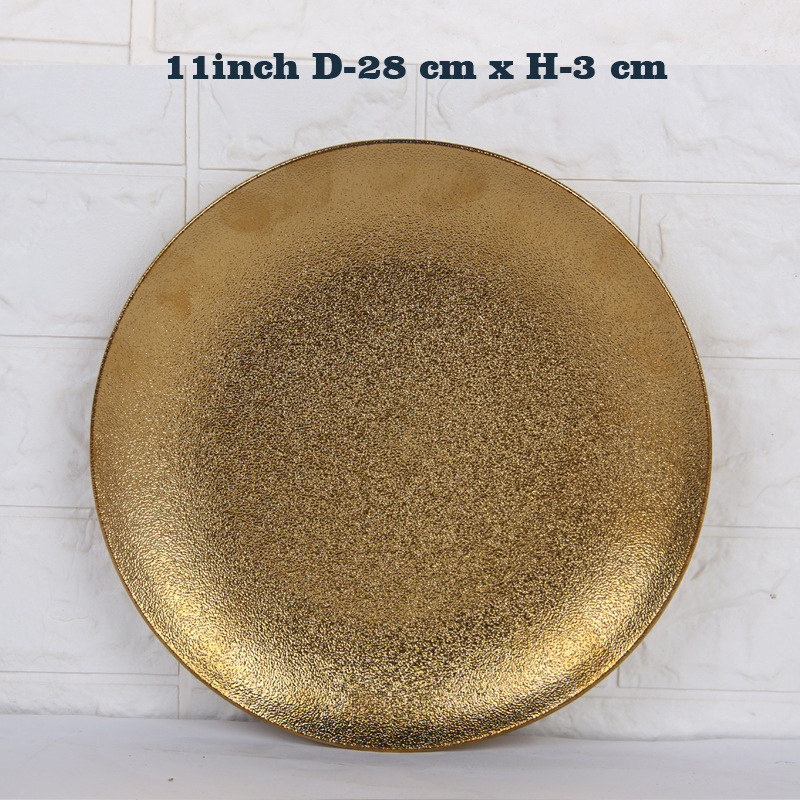 Placas de servicio de cerámica mate redondas del restaurante de encargo del logotipo