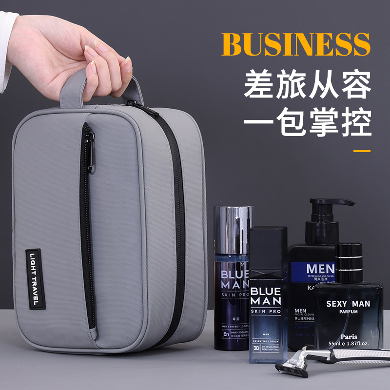 Nuevo producto transfronterizo, bolsa de lavado de viaje, bolsa de almacenamiento de baño impermeable de gran capacidad para hombres, bolsa de cosméticos portátil para viajes de negocios