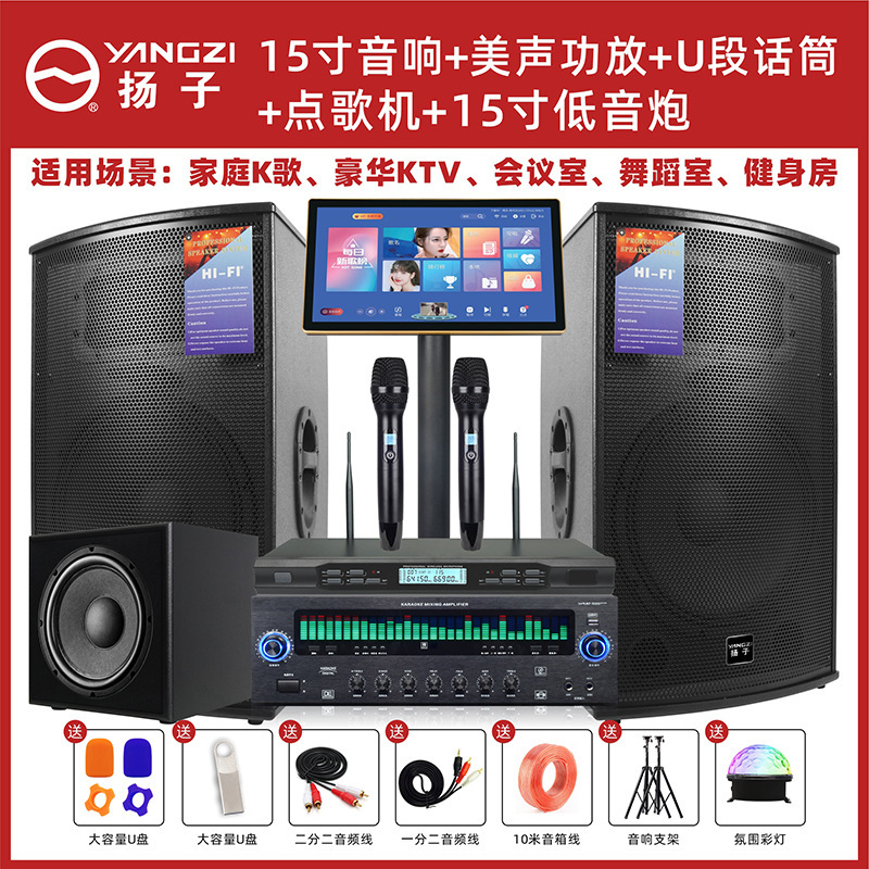 揚子ホームオーディオセットプロフェッショナルKTVセットホームシアターK歌バーステージパフォーマンスハイパワーホーム|undefined