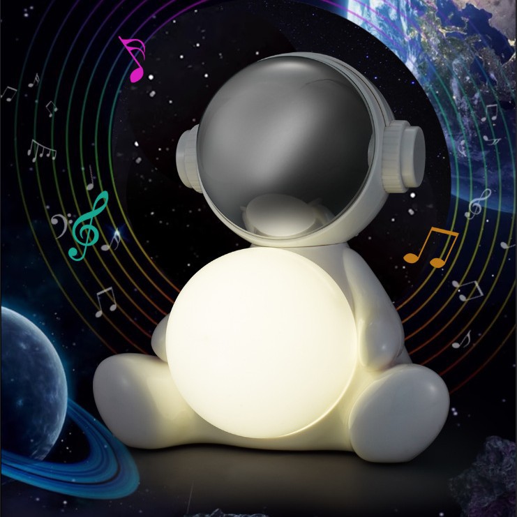 Astronauta altavoz bluetooth RGB lámpara de escritorio colorido ambiente lámpara recargable dormitorio estudio lámpara creativa decoración del hogar