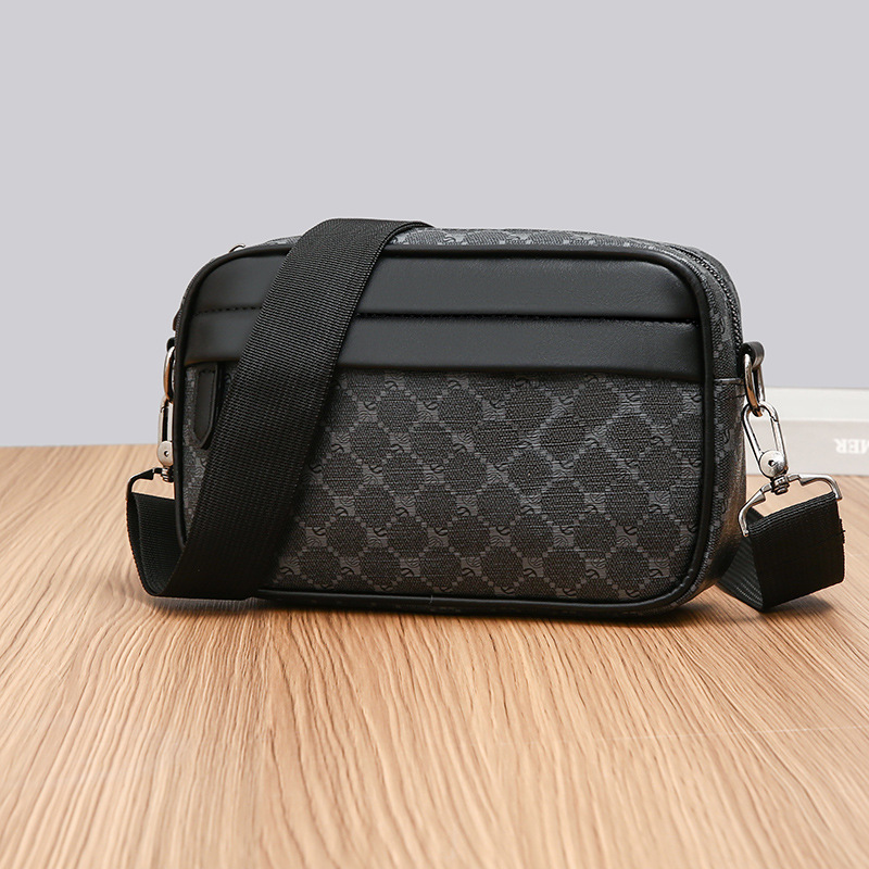 Cross-Border New Style Women's Casual Plaid Personalized Fashion Printed Sports Shoulder Crossbody Bag Small Square Bag Trendy Quality