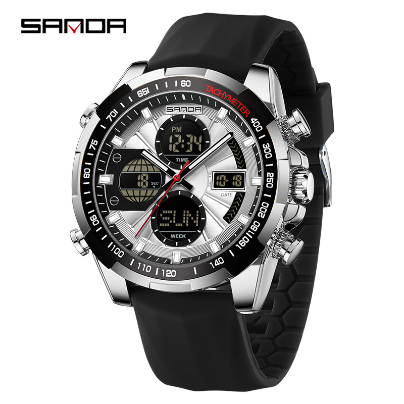 SANDA SANDA 5105 nuevo calendario multifuncional relojes de hombres estudiantes al aire libre relojes de luz impermeable