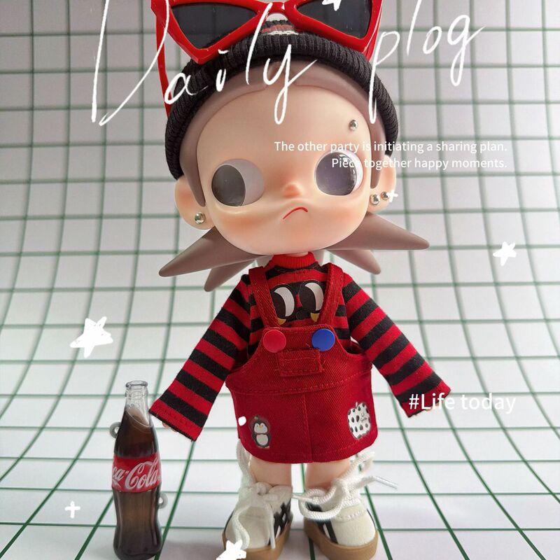 Gaji Clothes Zsiga Doll Outfit Suspender Skirt New Year Edition Movable Doll Replacement Outfit Cute Cartoon Doll Set