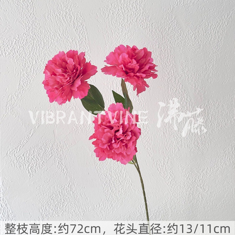 Rose red 3 large peonies