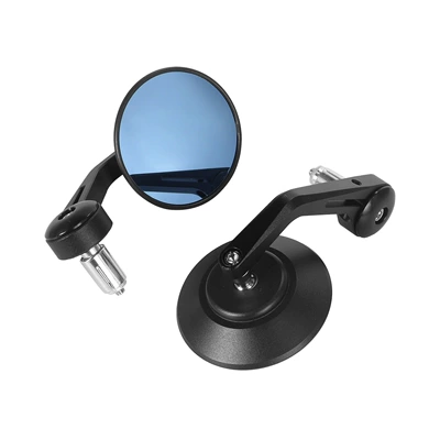 Motorcycle Rearview Mirror, Cruise Bike Handlebar Mirror, Cnc Modified Reversing Mirror, Retro Handlebar Mirror, Direct Supply Reflector (Motorcycle rearview mirror) - all-black-mirror