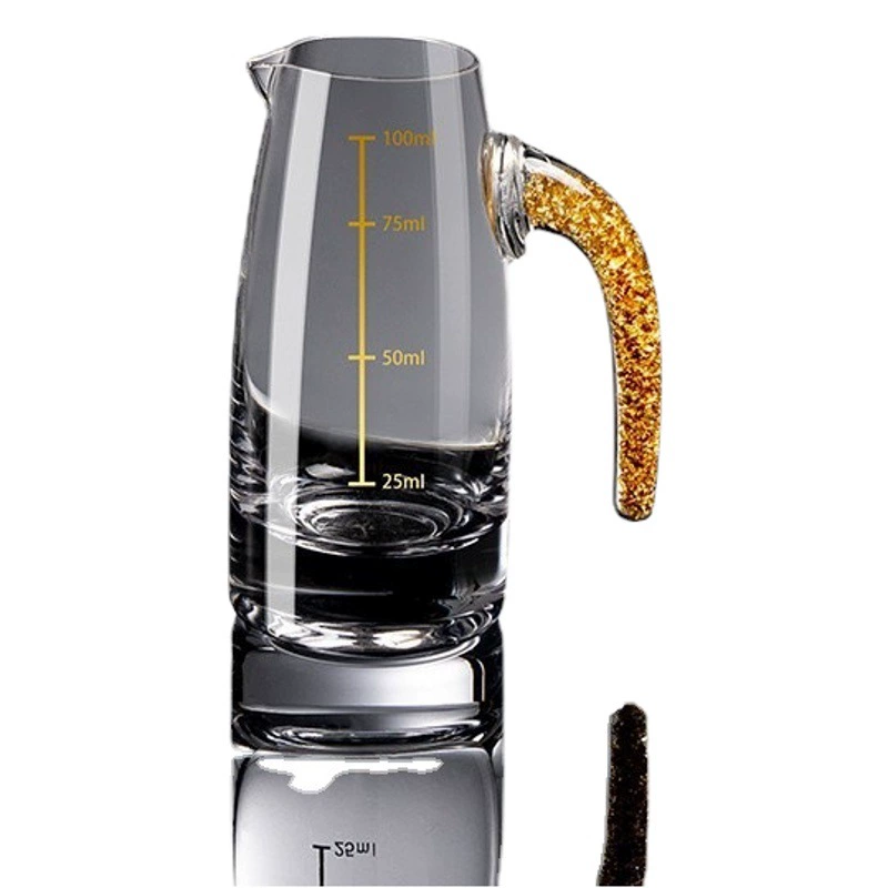 Фабрика оптом золотой фольгой Jinshan Вина Диспенсер бытовой винный хрустальный бокал высокого класса со шкалой Вина Диспенсер поколения