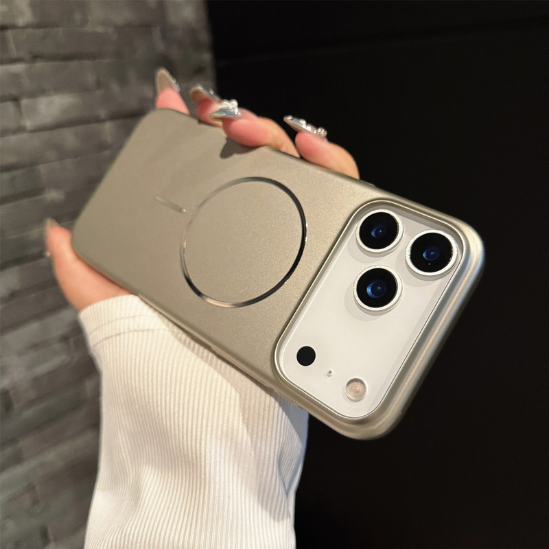 适用iPhone17细圈磁吸手机壳苹果16纯色15超薄14磨砂防摔保护套13|undefined