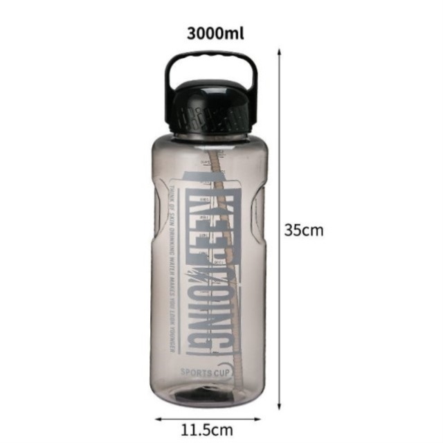 낙하 방지) 검은 색 3000ml 약 6kg 물-_