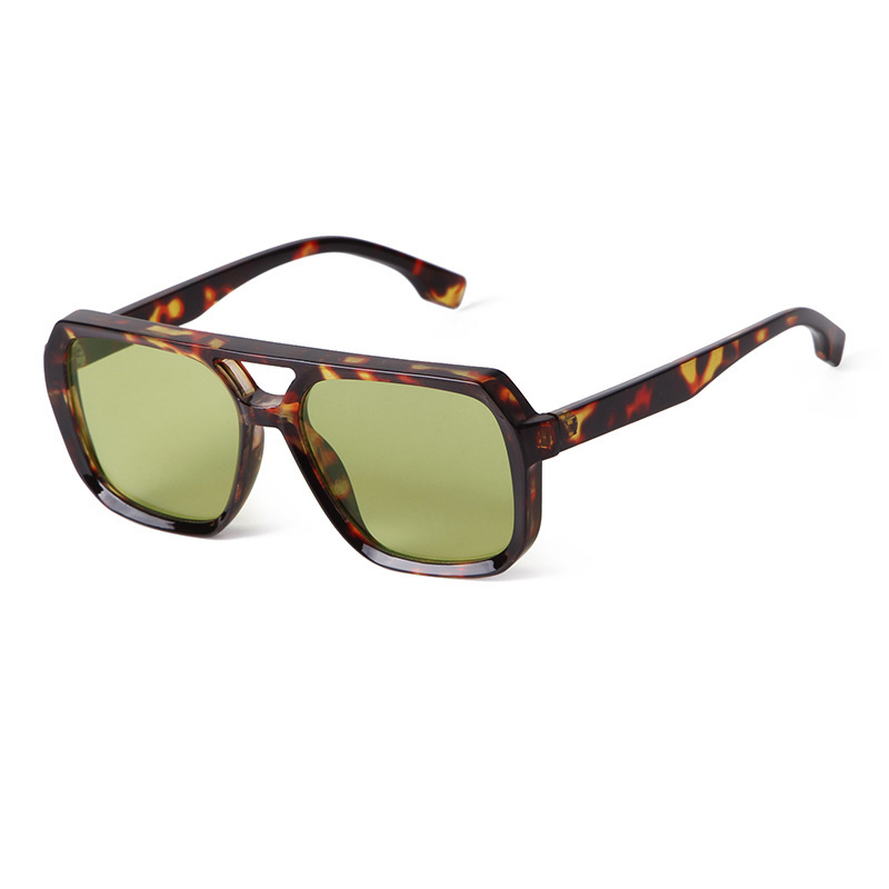 Cross-Border Hot-Selling Aviator Double-Beam Sunglasses for Men, Square Frame, High-End Sunglasses for Women, Uv Protection, Amazon Cross-Border Hot-Selling Aviator Double-Beam Sunglasses for Men, Square Frame, High-End Sunglasses for Women, Uv Protection, Amazon
