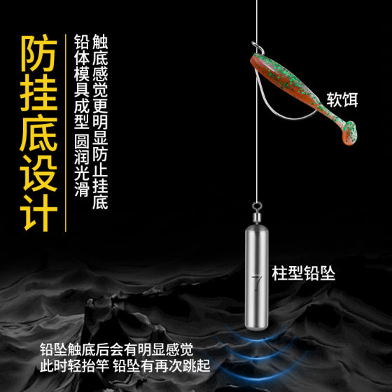 Free Fishing Group Inverted Fishing Lead Mix and Match Rotating Eight-shaped Ring High Density Weight Water Drop Lead Cylindrical Lead Fishing Group High Density