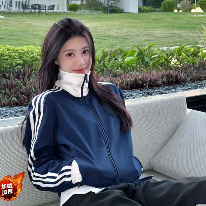 Spring and Autumn Thin Style Trendy Brand New a Brand Small Logo Letter Embroidery Simple Versatile Unisex Stand Collar Jacket