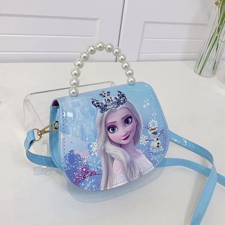 Bolso para niños Ice and Snow Princess Bolso para niñas Mochila coreana Princesa Aisha lindo bolso de mensajero de un solo hombro