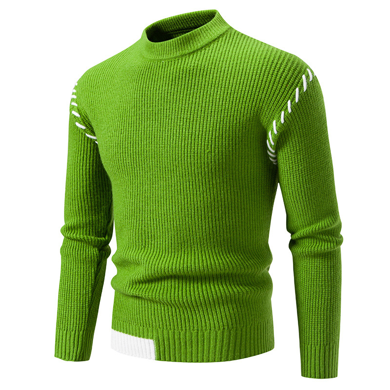 Pull homme Cleanfit à col rond, coupe ample et décontractée, idéal pour l'automne et l'hiver._voghion.com