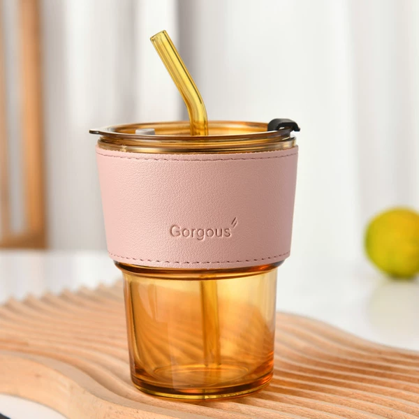 Amber fuchsia case, straw
