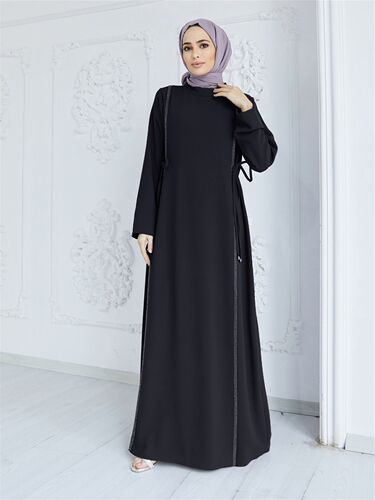 Women's Autumn/Winter New Fashion Elegant Tailored Back Buckle Waist Cinching Long Sleeve Dress Wholesale