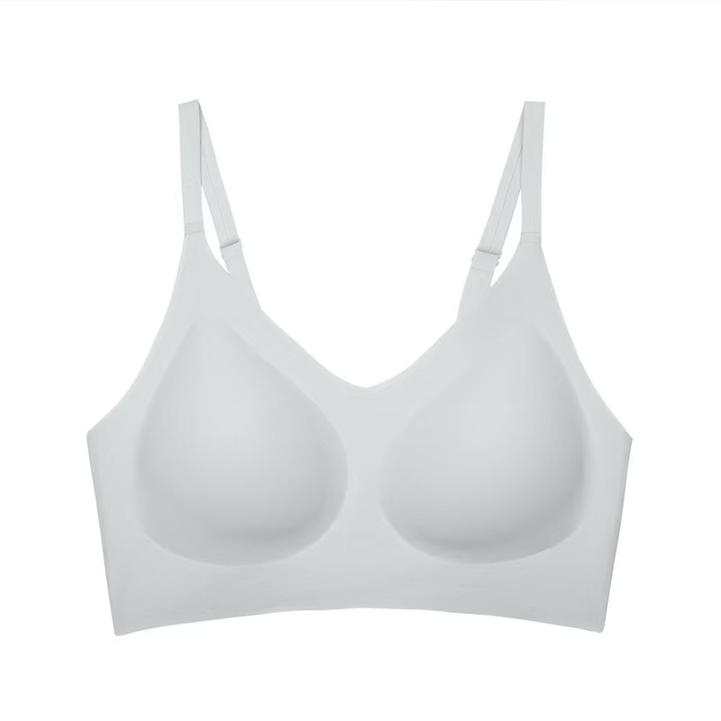 ステルス粉底液日系ラテックス快適無痕ストラップ下着女性無鋼輪小胸集集運動ブラジャー